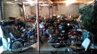 We experienced a 1.5 hour delay due to stormy weather. All 13 bikes were safely parked in the Legion Post garage until the storm blew over.